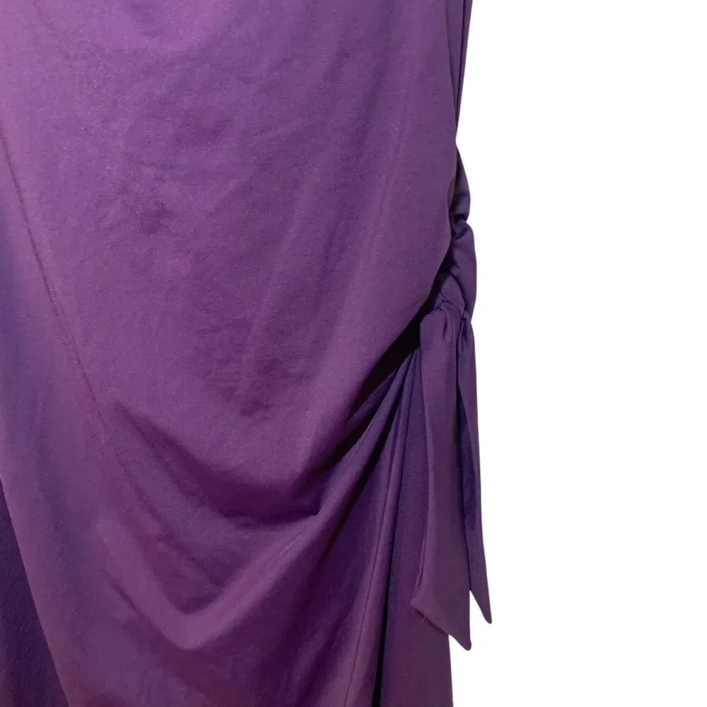 Lands End Purple Sweetheart Swim Dress One Piece Adjustable Straps 12L Beach